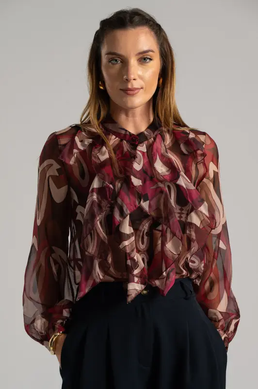 Πουκάμισο Βολάν Paisley