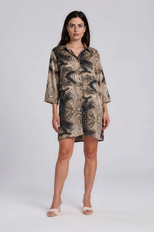 Shirt Dress Animal-Print 