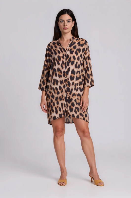 Shirt Dress Animal-Print 