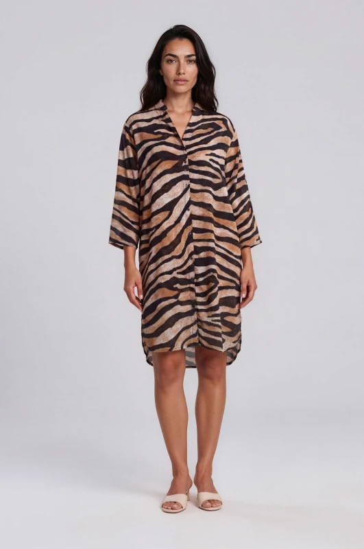 Shirt Dress Animal-Print 