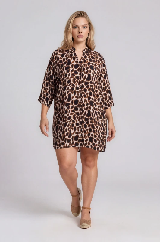 Shirt Dress Animal-Print 