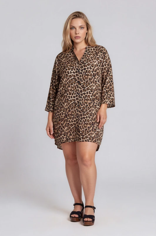 Shirt Dress Animal-Print 