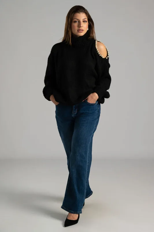 Πουλόβερ Άνοιγμα Μανίκι Πέρλα