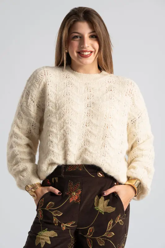 Πουλόβερ Διάτρητο Εξωτερικές Ραφές