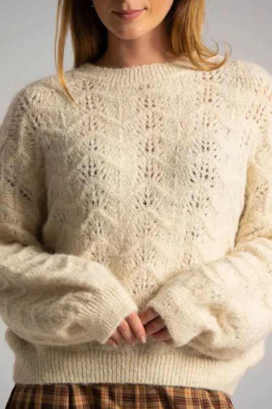 Πουλόβερ Διάτρητο Εξωτερικές Ραφές