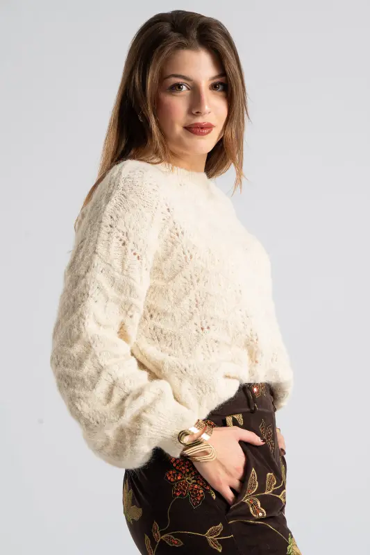 Πουλόβερ Διάτρητο Εξωτερικές Ραφές