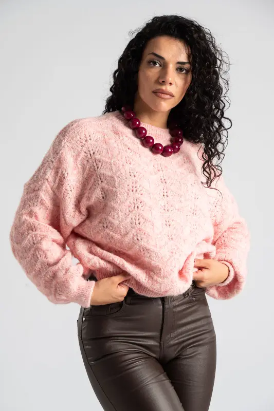 Πουλόβερ Διάτρητο Εξωτερικές Ραφές