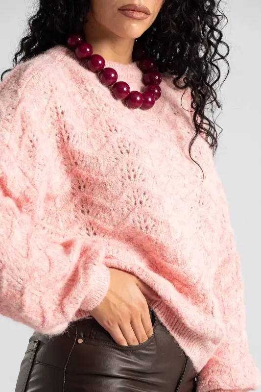 Πουλόβερ Διάτρητο Εξωτερικές Ραφές