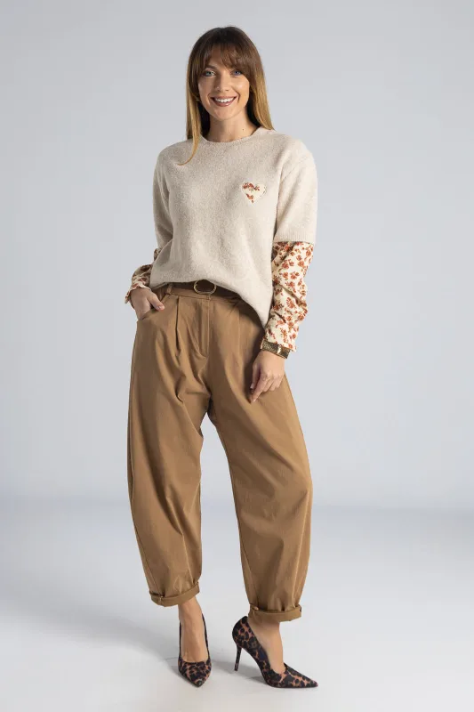 Sweater Floral Details 