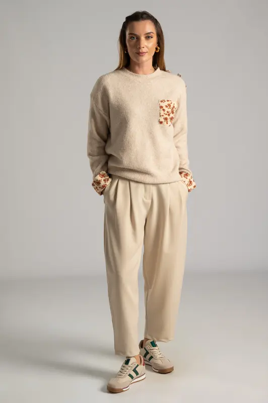 Πουλόβερ Floral Λεπτομέρειες