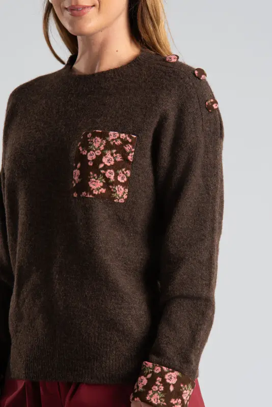 Sweater Floral Details 