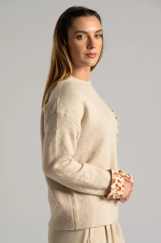 Πουλόβερ Floral Λεπτομέρειες