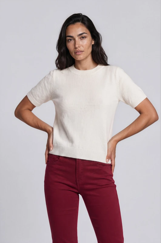 Sweater Short-Sleeved Melange 