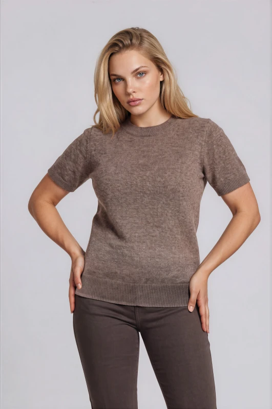 Sweater Short-Sleeved Melange 
