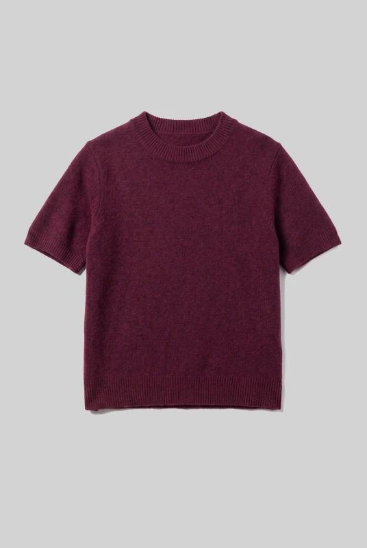 Sweater Short-Sleeved Melange 