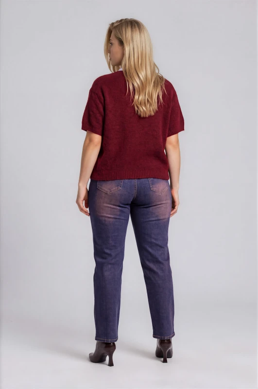 Sweater Melange with Detachable Collar