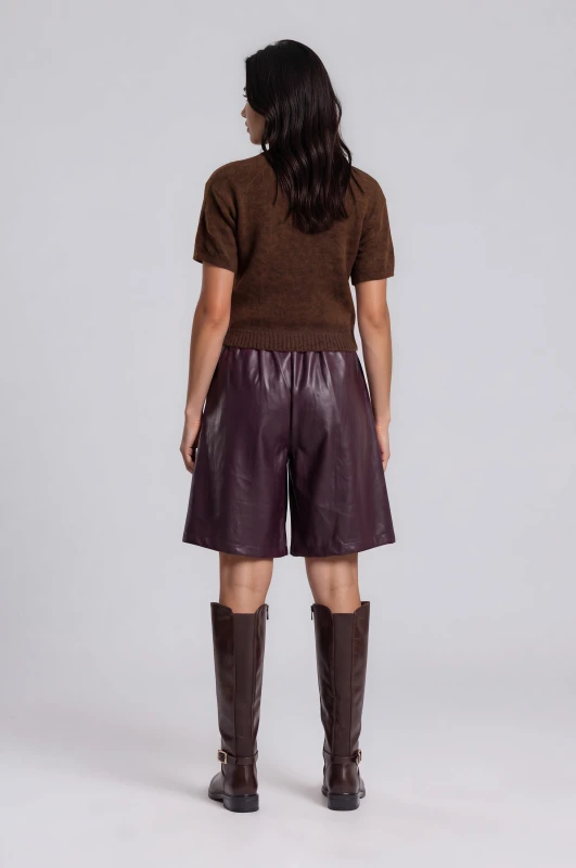 Sweater Melange with Detachable Collar