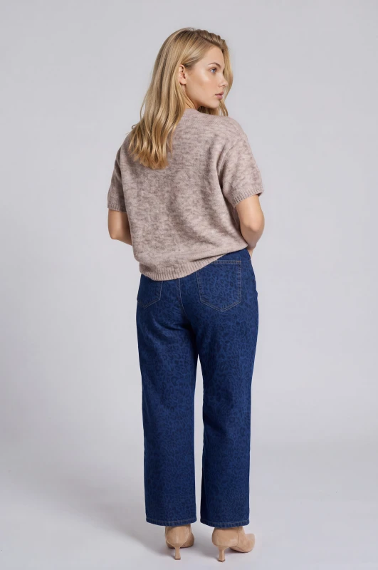 Sweater Melange with Detachable Collar
