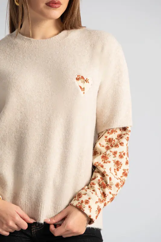 Πουλόβερ Νημάτινο Κοτλέ Μανίκια