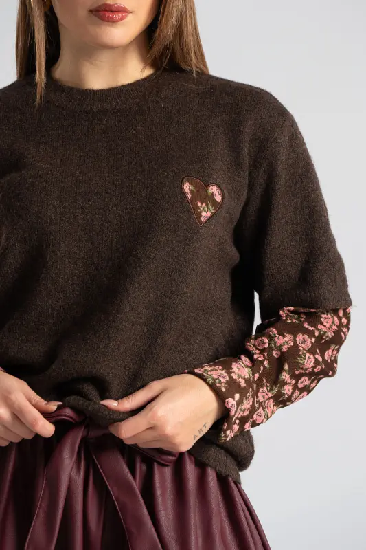 Πουλόβερ Νημάτινο Κοτλέ Μανίκια