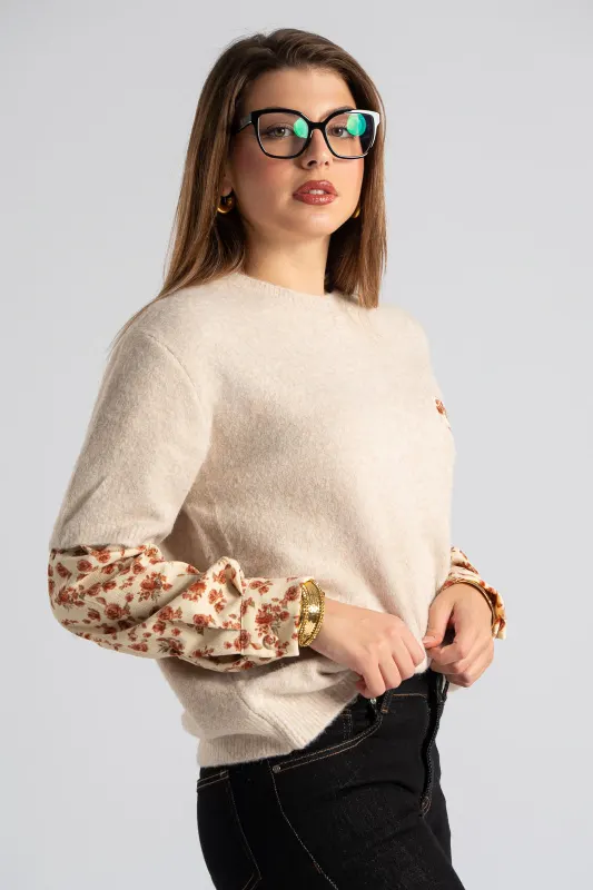 Πουλόβερ Νημάτινο Κοτλέ Μανίκια