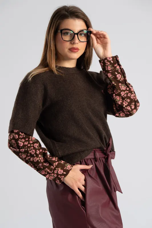 Πουλόβερ Νημάτινο Κοτλέ Μανίκια