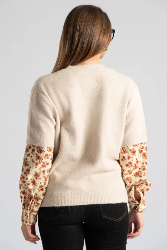 Πουλόβερ Νημάτινο Κοτλέ Μανίκια