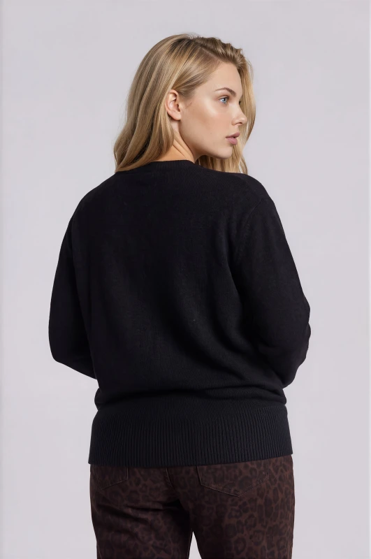Πουλόβερ Oversized Μονόχρωμο
