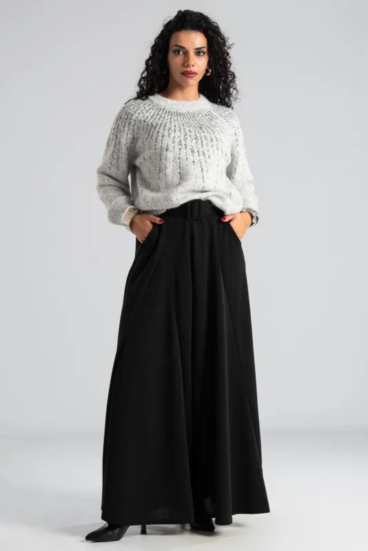 Sweater Sequin Rib Trim 