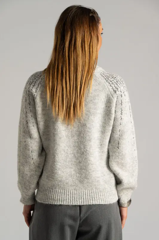 Πουλόβερ Παγιέτα Rib Τελείωμα