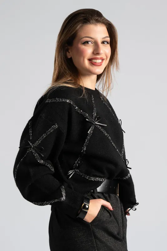 Πουλόβερ Sequin Bow