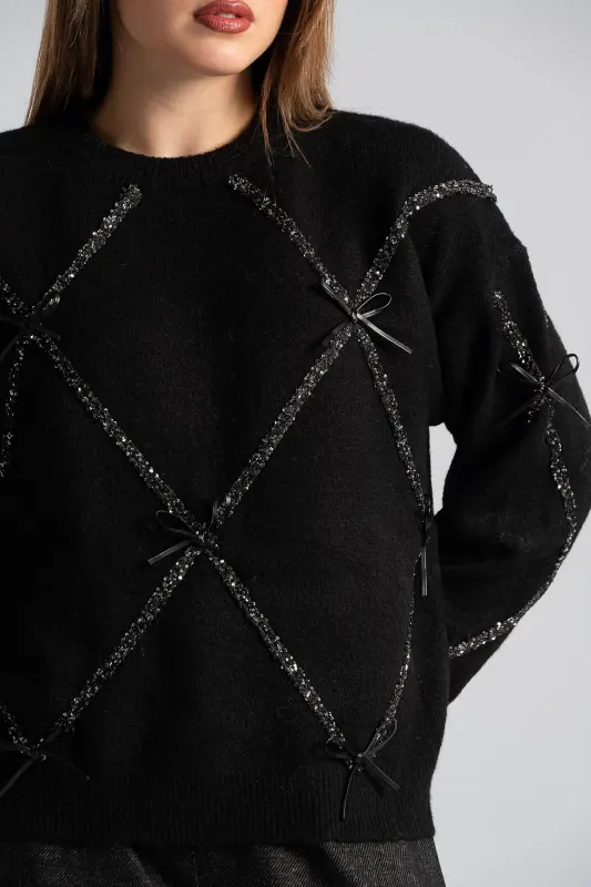 Πουλόβερ Sequin Bow