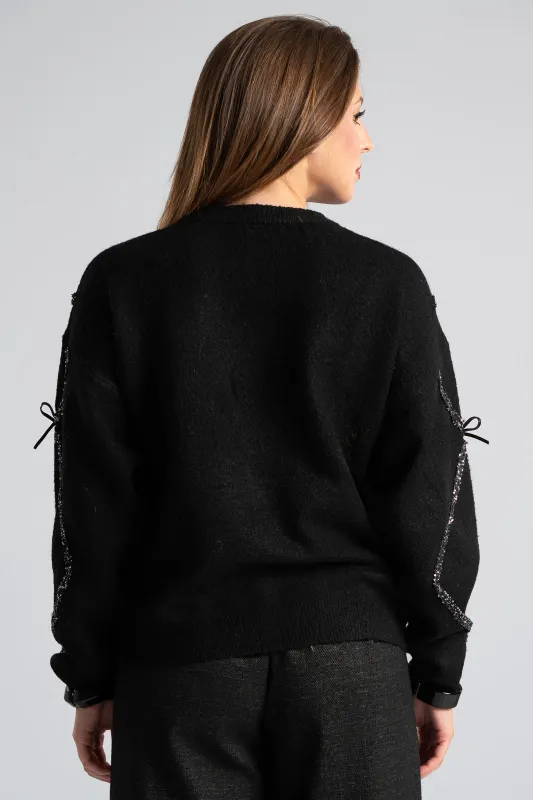 Πουλόβερ Sequin Bow