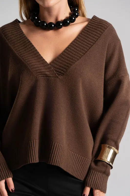 Πουλόβερ V Rib Τελείωμα