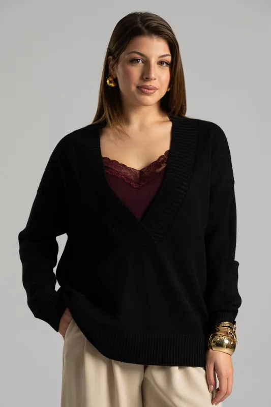 Πουλόβερ V Rib Τελείωμα