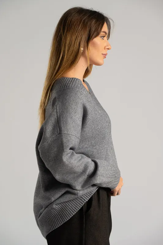 Sweater V Rib Trim