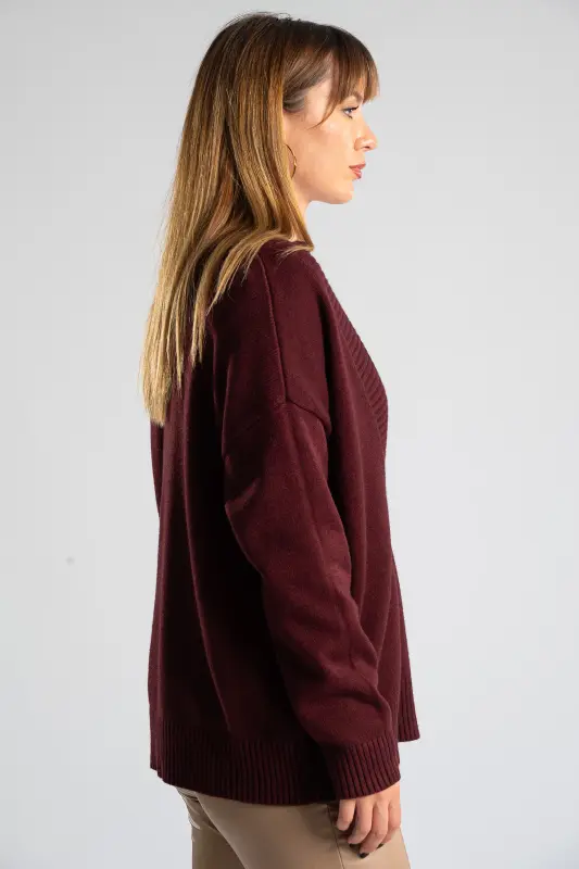 Sweater V Rib Trim