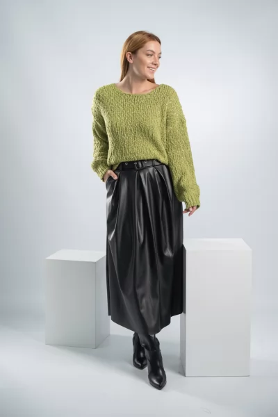 Πουλόβερ Χρυσή Κλωστή Apple Green