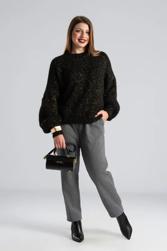 Πουλόβερ Χρυσοκλωστή Balloon Μανίκια