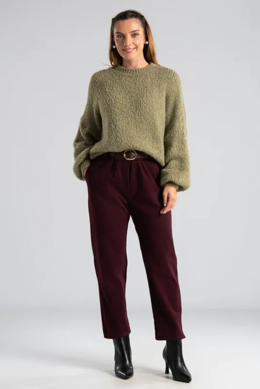 Gold Thread Balloon Sleeve Sweater 