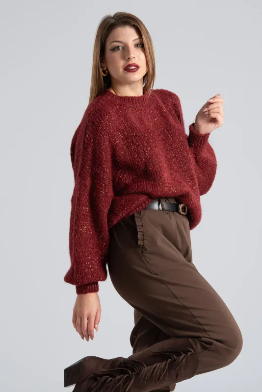 Πουλόβερ Χρυσοκλωστή Balloon Μανίκια