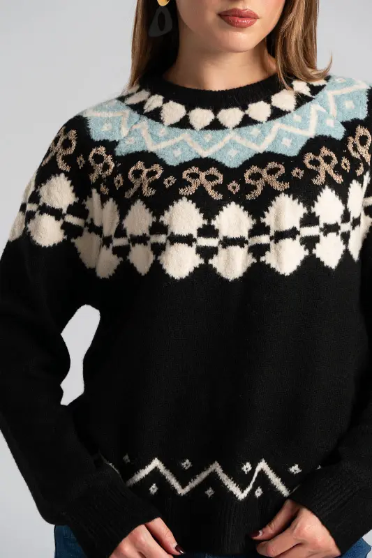 Sweater Gold Thread Embroidered 