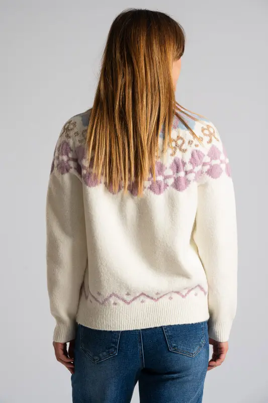 Sweater Gold Thread Embroidered 