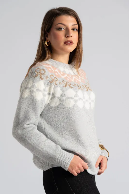 Sweater Gold Thread Embroidered 