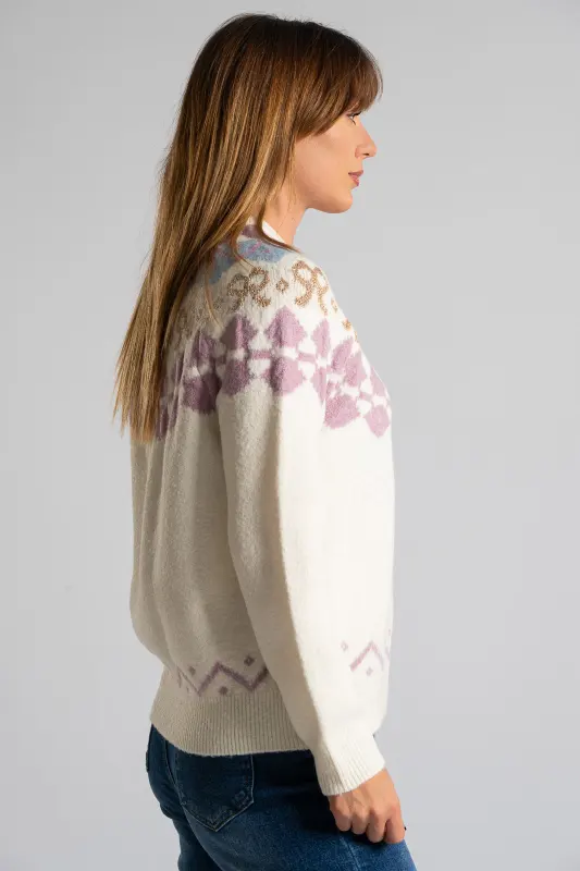 Sweater Gold Thread Embroidered 