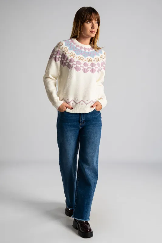Sweater Gold Thread Embroidered 