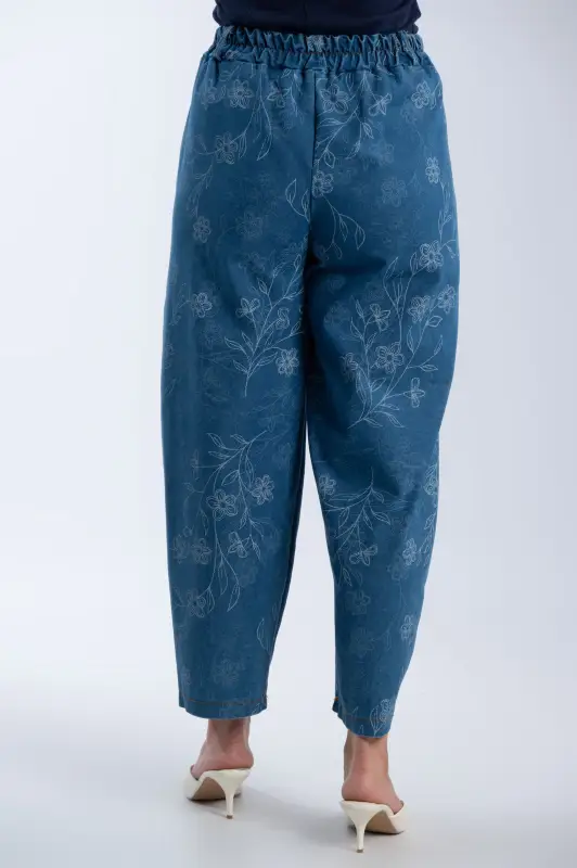 Relaxed Fit Παντελόνι Floral Print