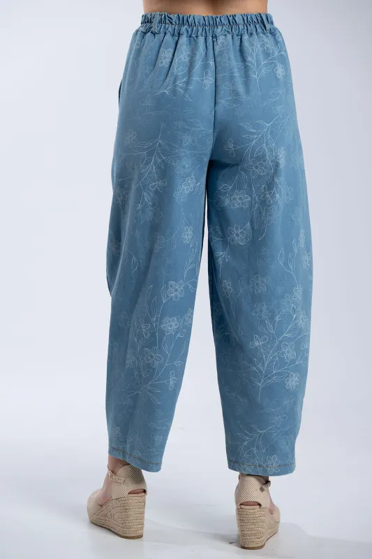 Relaxed Fit Παντελόνι Floral Print