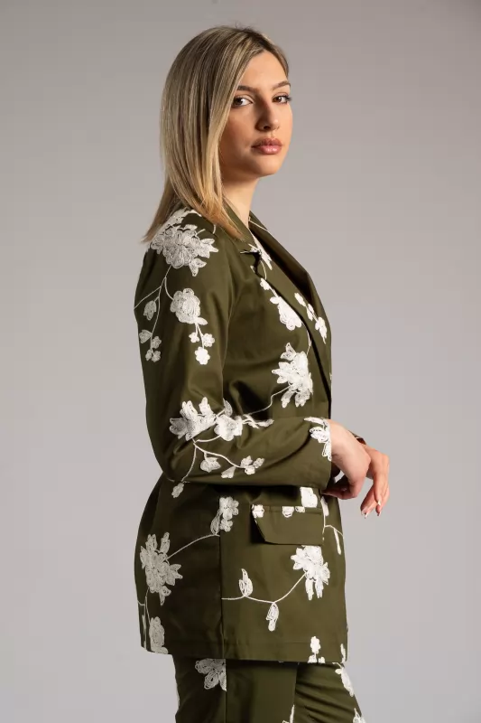 Σακάκι Floral Ζώνη
