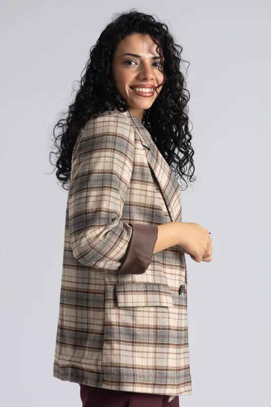 Σακάκι Καρό Αποσπώμενες Καρφίτσες